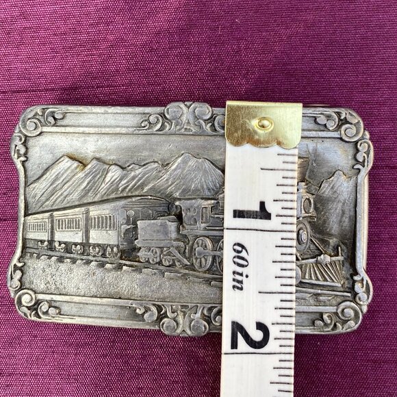 4-(B&B) Vintage. Collectors. 1984. History Of The Railroad. Belt Buckle - Picture 5 of 6